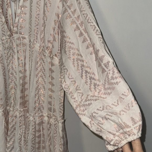 Blue Island Beach Boho Chic Aztec Swim Coverup Dress Women’s M Medium Pink - Picture 5 of 8